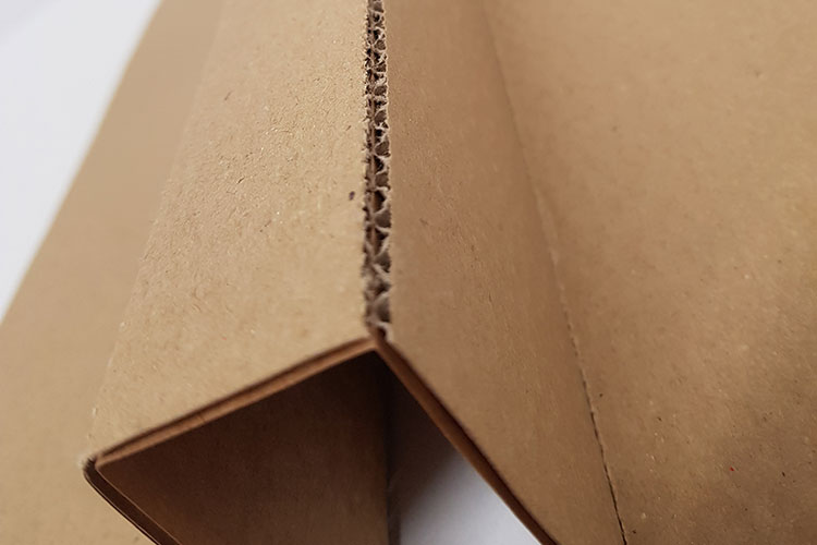 Creased perforated cardboard